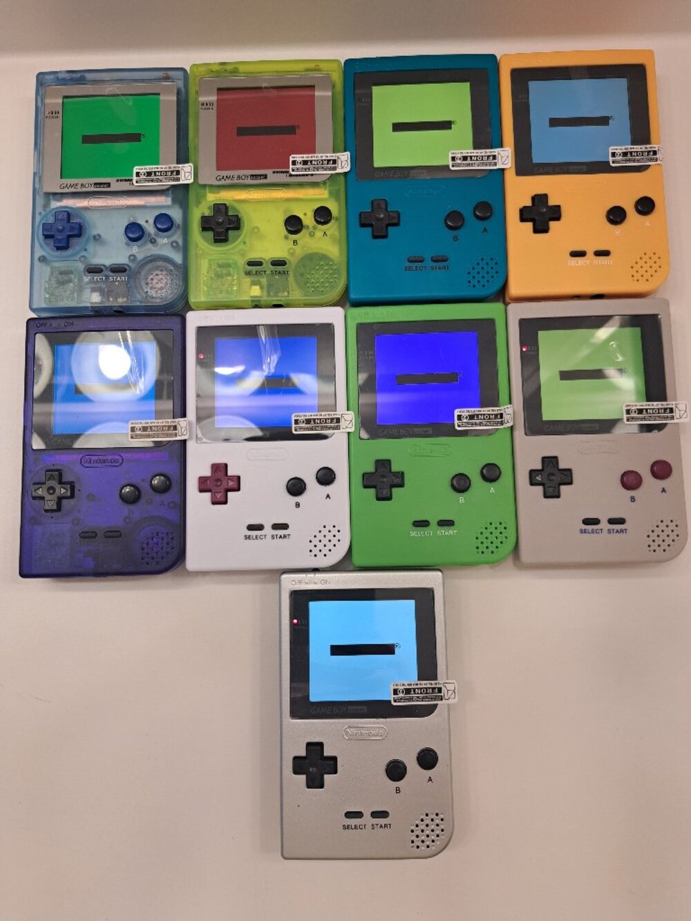 Refurbished to Like New Gameboy Pocket Backlit Screen Green Audio Amplifier